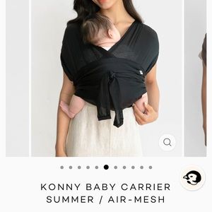 Konny Summer Mesh Baby Wearing Carrier Wrap Black 2XL